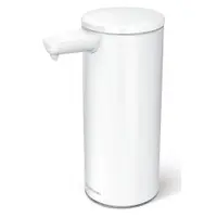 Dozator de săpun lichid alb automat din metal 266 ml – simplehuman