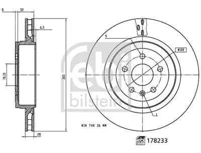 Disc frana Spate Dreapta Stanga potrivit TESLA MODEL S Electric 09.12