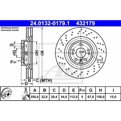Disc frana ATE 24.0132-0179.1