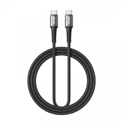 Cablu Date si Incarcare USB-C - USB-C BWOO BO-X288C-C, 60W, 1m, Negru