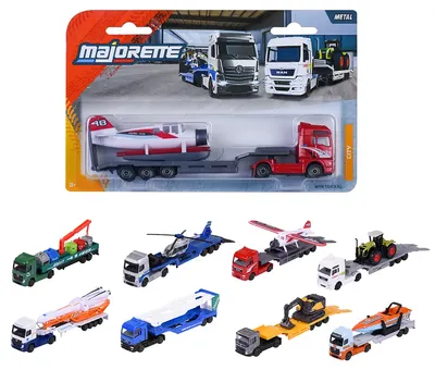 Camion metalic Majorette - City Transporter, 20 cm, sortiment
