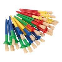 Set 24 de pensule groase, maner cu protectie, pentru copii mici