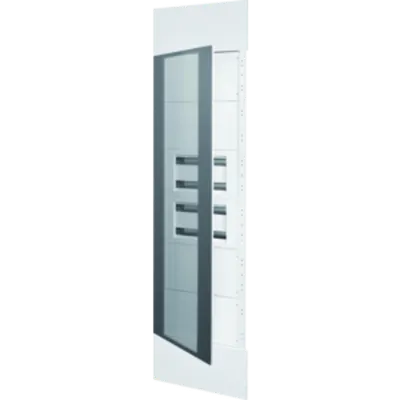 Tablou modular DOMO CENTER - Kit frontal - Usa transparenta fumurie- 2 ENCLOSURES 40 MODULES - H.2700 - METAL - WHITE RAL 9003