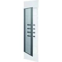 Tablou modular DOMO CENTER - Kit frontal - Usa transparenta fumurie- 2 ENCLOSURES 40 MODULES - H.2700 - METAL - WHITE RAL 9003