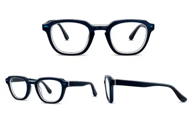 Ochelari pentru claritate la citit oval Narcis Style - Bleu