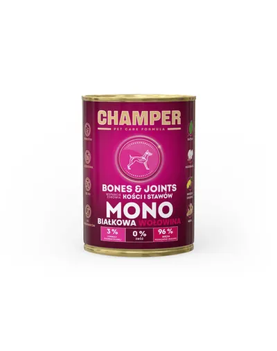 Hrana caini CHAMPER Bones Joints cu vita 400 g monoproteina