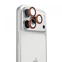 Folie de protectie Camera Spate Torras Lensguard pentru Apple iPhone 17 Pro Max / 17 Pro, Sticla Securizata, Portocalie