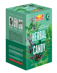 ALPI HERBAL TOFFEE - Bomboane cu uleiuri esentiale menta, eucalipt, salvie, cimbru, anason, 100 buc