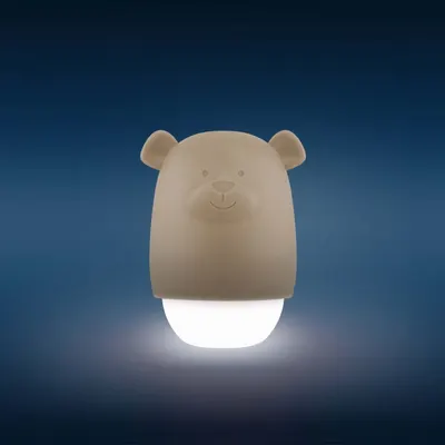 Lampa de veghe cu senzor de lumina Zazu Kids Benny the Bear Bej