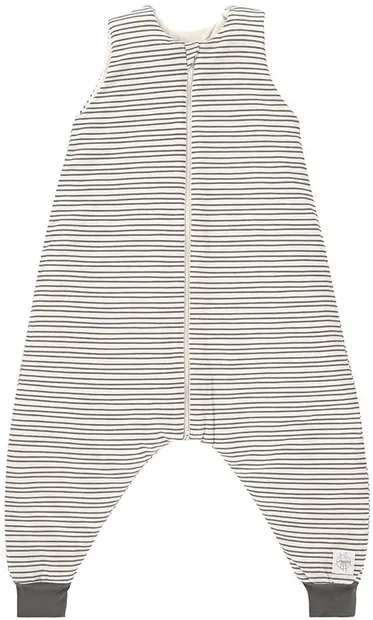 Sac de dormit pentru bebeluși cu picioare Lassig - 2.5 Tog, 98-104 cm, 2-4 ani, dungi gri