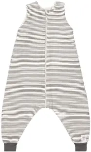 Sac de dormit pentru bebeluși cu picioare Lassig - 2.5 Tog, 98-104 cm, 2-4 ani, dungi gri