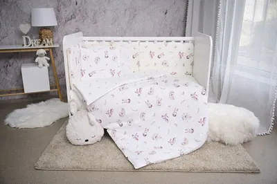 Set lenjerie pat Smile bumbac ranforce Beige Bunnies 60 x 120 cm