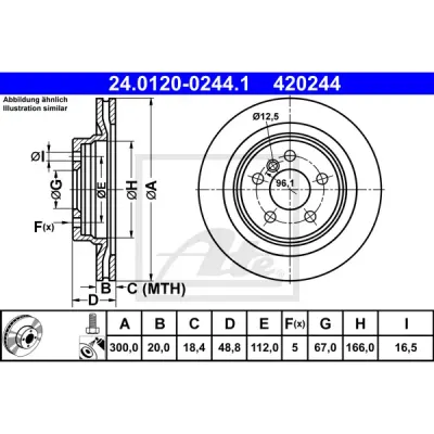 Disc frana ATE 24.0120-0244.1