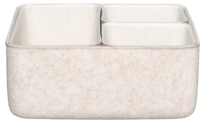 Set coșuri 4Living - Candy, 4 bucăți, bej/alb