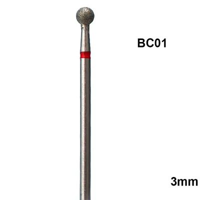 Bit Freza Unghii Cuticula Tip Bila 3mm ROSU - BC01