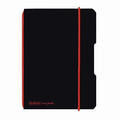 Caiet My.Book Flex A6, 40file, Herlitz neagra, dictando