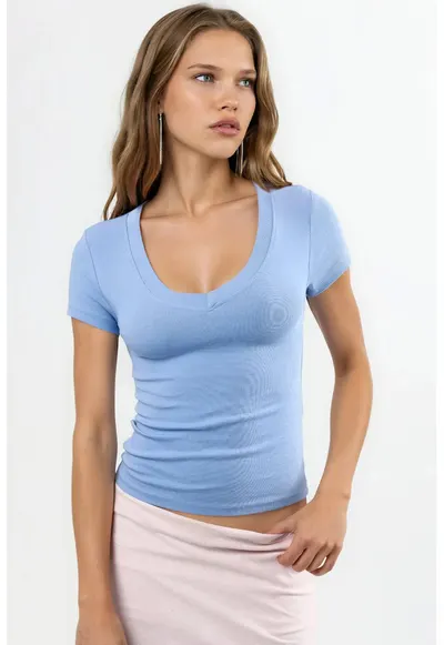 Tricou dama albastru
