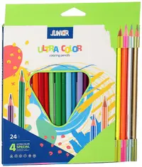 Set de creioane colorate Junior - Ultra Color, 24 buc