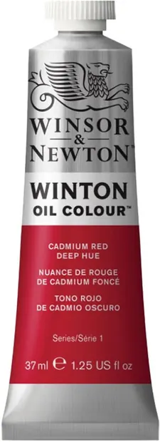 Winsor & Newton Winton Winton Vopsea de ulei - Roșu cadmiu închis, 37 ml