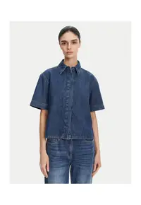 Camasa din denim pentru femei albastru