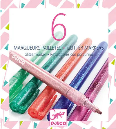 Markere Djeco – Sweet, 6 culori stalucitoare