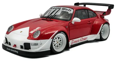 Model de colecție SOLIDO Moderne: Automobile - Porsche 911 RWB Porco Rosso, Red/White, 2020