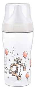 Sticlă pentru bebeluși Nuk Perfect Match - Temperature Control, 260 ml, PP, 3+ luni, Disney Tigru