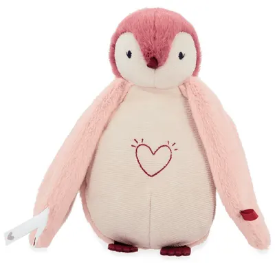 Jucărie de pluș cu lampă Kaloo - Pinguin, 20 cm, roz