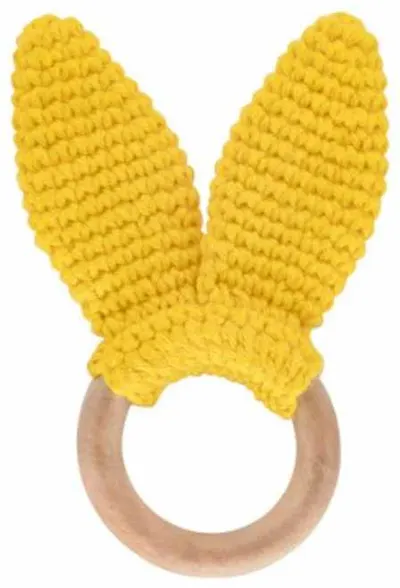 Pieptene din lemn BabyJem - Amigurumi, Yellow
