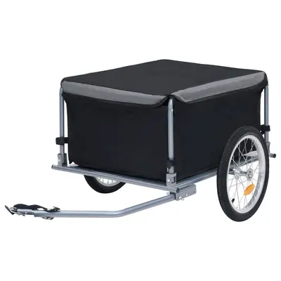 Gossi remorca pentru bicicleta, negru si gri, 65 kg