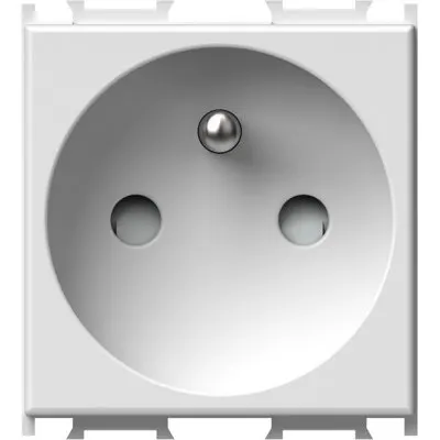 Modul Priza st. francez 1P 16A ST IP20 alb, Set 10 buc, TEM Modul TEM-VM40PW-P