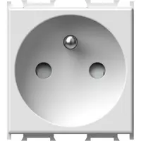 Modul Priza st. francez 1P 16A ST IP20 alb, Set 10 buc, TEM Modul TEM-VM40PW-P