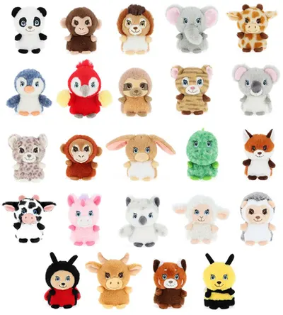 Jucărie de pluș ecologică Keel Toys Keeleco Adoptable World - Animal, 10 cm, asortiment