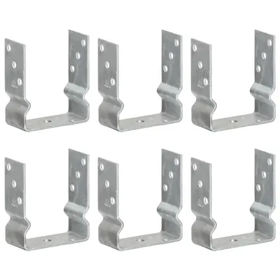 vidaXL Ancore de gard, 6 buc., argintiu, 12x6x15 cm, oțel galvanizat