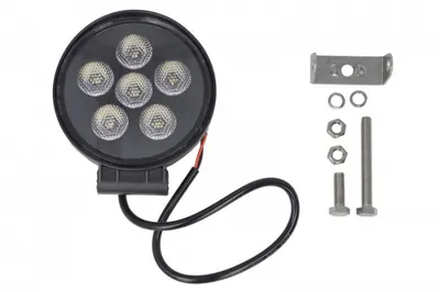 Lumina lucru (LED, 12 24 30V, 15W, 1200lm, numar diode: 6x3W, inaltime: 127mm, adancime: 50mm, diametru: 115mm, lungime cablu: 0,45m, lumina dispersata)