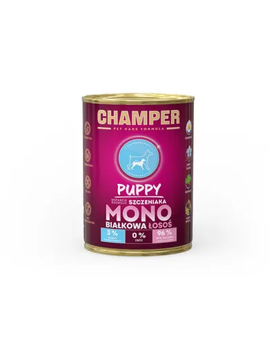 CHAMPER Puppy hrana monoproteica pentru catei 400 g cu somon