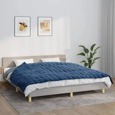 Gossi patura cu greutati, albastru, 155x220 cm, 11 kg, textil
