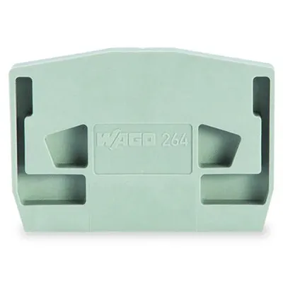 End plate; for terminal blocks with snap-in mounting foot; 4 mm thick; light gray