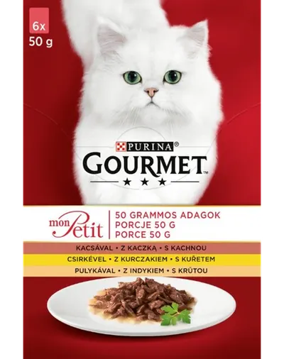 GOURMET Mon Petit Mix carne de pasăre (6x50 g)