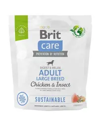 BRIT Care Dog Sustainable Adult Large Breed Chicken &amp; Insect hrana caini talie mare 1 kg pui si insecte