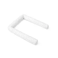Aparatoare pentru patut, MimiNu, Tip rulou, Cu husa detasabila, Lungime 180 cm, Din bumbac certificat Oeko Tex Standard 100, Mini Gray Stars