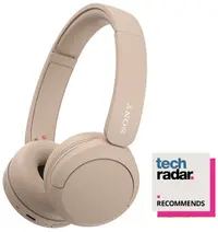 Căști wireless cu microfon Sony - WH-CH520, bej