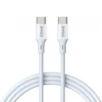 Cablu Date si Incarcare USB-C - USB-C BWOO X282, 60W, 1m, Alb