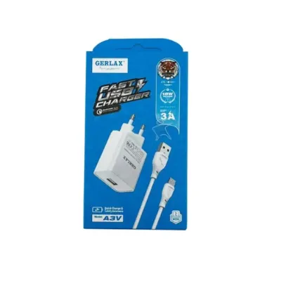 Incarcator Fast Charge Gerlax A3v Cablu Microusb Qc 3.0 18w Engross