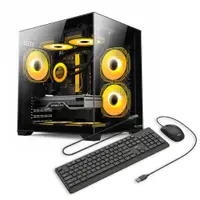 Sistem Desktop PC Gaming OptimX AMBRA Phoenix cu procesor Intel® Core™ i7 9700F, 16GB DDR4, 480Gb SSD, Radeon RTX 3050 6Gb GDDR6 , Cadou kit tastatura si mouse OptimX