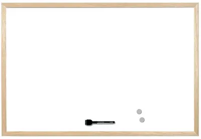 Tablă magnetică Bi-Office - 90 x 60 cm, ramă din lemn