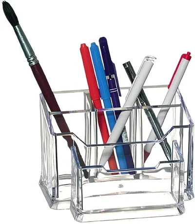 Organizator de birou Ark - Cu 5 compartimente, transparent