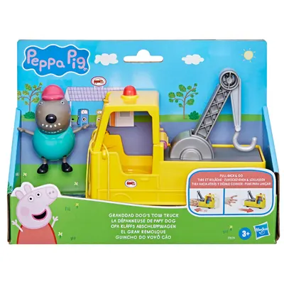 Set figurina si camion cu macara, Peppa Pig, Granddad Dog, F9519