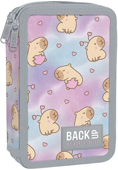 Penar cu rechizite BackUp 8 DW - Capybara Dream, 2 fermoare