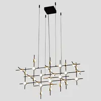 Modular Led Pendant 72w 3000k, Negru+gold